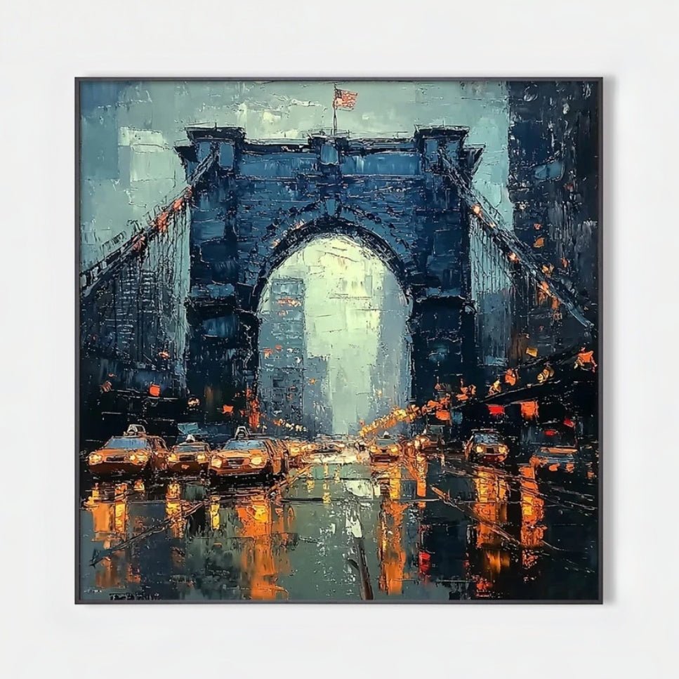 Heavy Texture Palette Knife Urban Wall Art CY0063 - Viral Wall Art